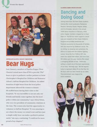 From the Quad: Bear Hugs. From the Quad: Dancing and Doing Good
