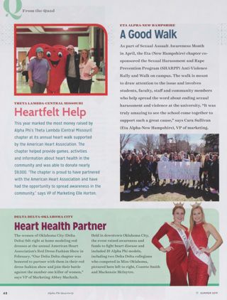 From the Quad: Heartfelt Help. From the Quad: A Good Walk. From the Quad: Heart Health Partner