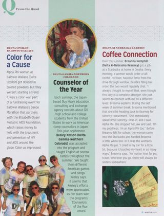 From the Quad: Color for a Cause. From the Quad: Counselor of the Year. From the Quad: Coffee Connection
