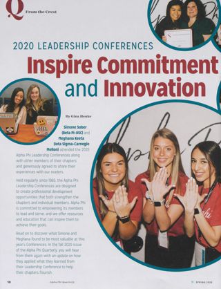 From the Crest: 2020 Leadership Conferences Inspire Commitment and Innovation