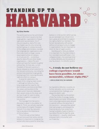 Standing Up to Harvard