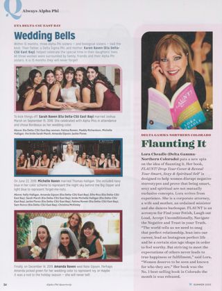 Always Alpha Phi: Wedding Bells, Summer 2020. Always Alpha Phi: Flaunting It