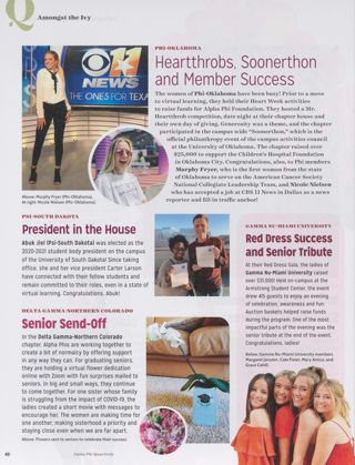 Amongst the Ivy: Heartthrobs, Soonerthon and Member Success. Amongst the Ivy: President in the House. Amongst the Ivy: Senior Send-Off. Amongst the Ivy: Red Dress Success and Senior Tribute