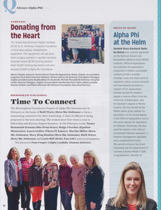 Always Alpha Phi: Donating From the Heart. Always Alpha Phi: Time to Connect. Always Alpha Phi: Alpha Phi at the Helm