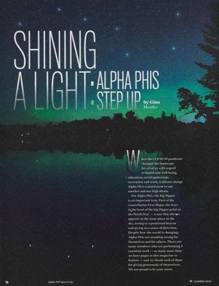 Shining a Light: Alpha Phis Step Up