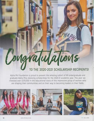 Congratulations to the 2020-2021 Scholarship Recipients!