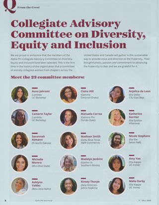 From the Crest: Collegiate Advisory Committee on Diversity, Equity and Inclusion