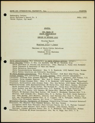 Status: Two Years of State Organization and Report on Roundup, July 1955
