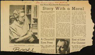 Story With a Moral Newspaper Clipping, 1950s