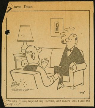 Business Daze Newspaper Clipping, 1950s