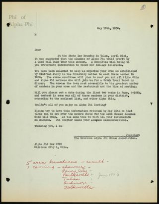 Form Letter, May 15, 1956
