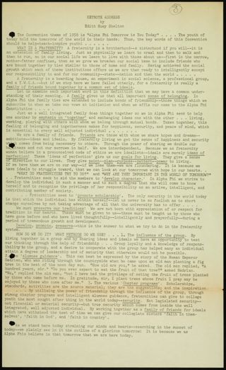 Keynote Address, 1956