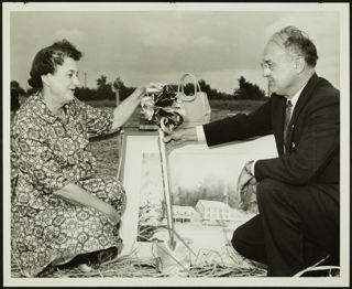 Mary Thomas Sanders and Earl James Groundbreaking Photograph, 1957