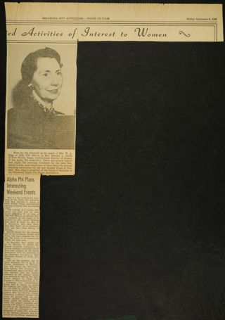 Alpha Phi Plans Interesting Weekend Events Newspaper Clipping, September 6, 1957