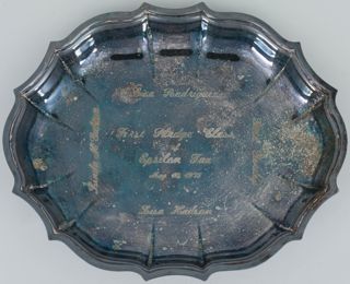 Epsilon Tau Chapter First New Member Class Silver Tray, May 10, 1975