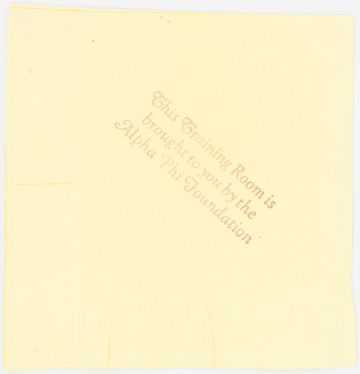 Alpha Phi Foundation Training Room Napkin