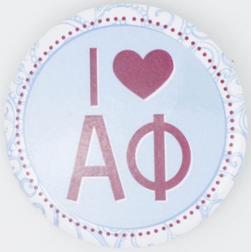 I Heart Alpha Phi Button
