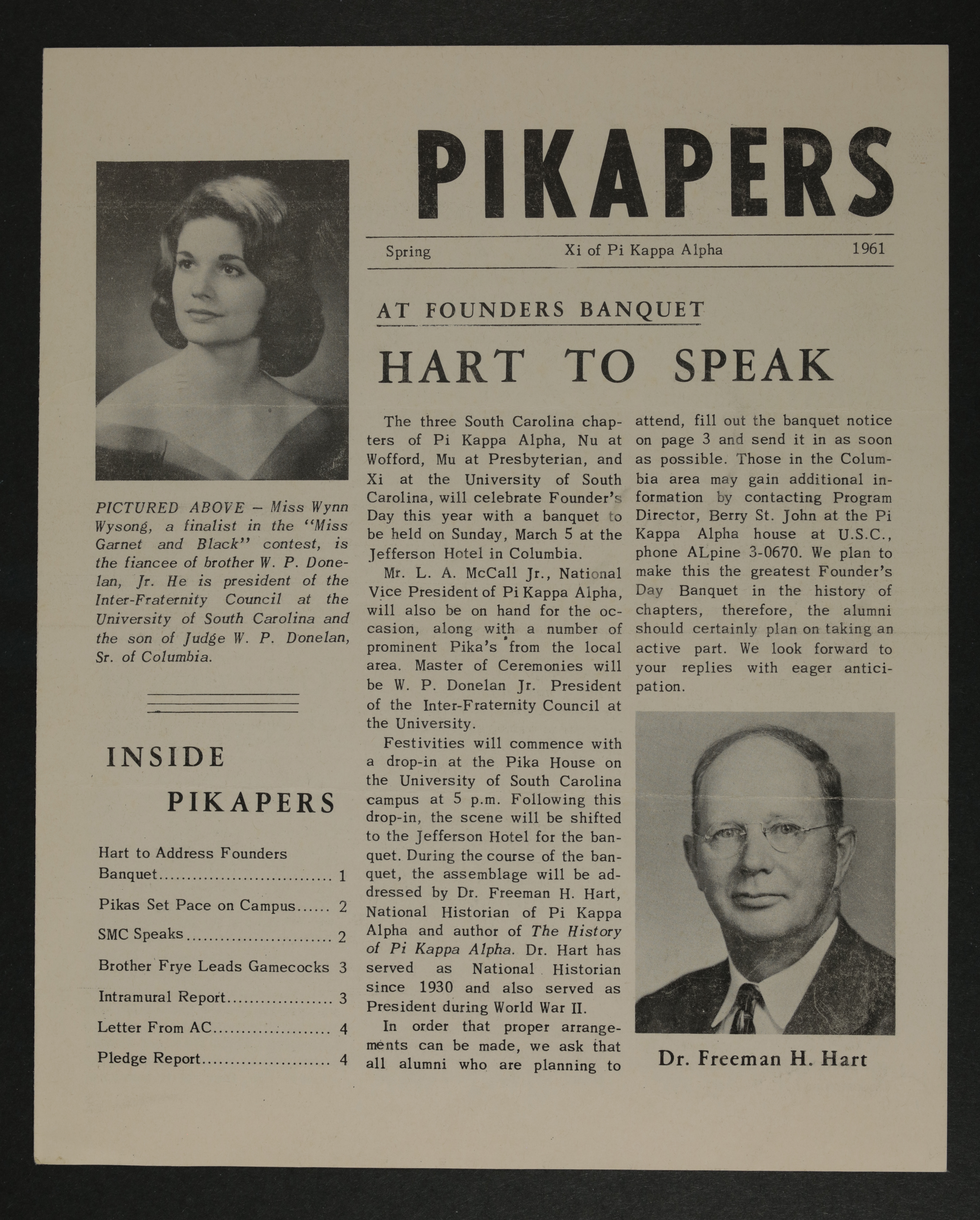 Pikapers Newsletter, Spring 1961