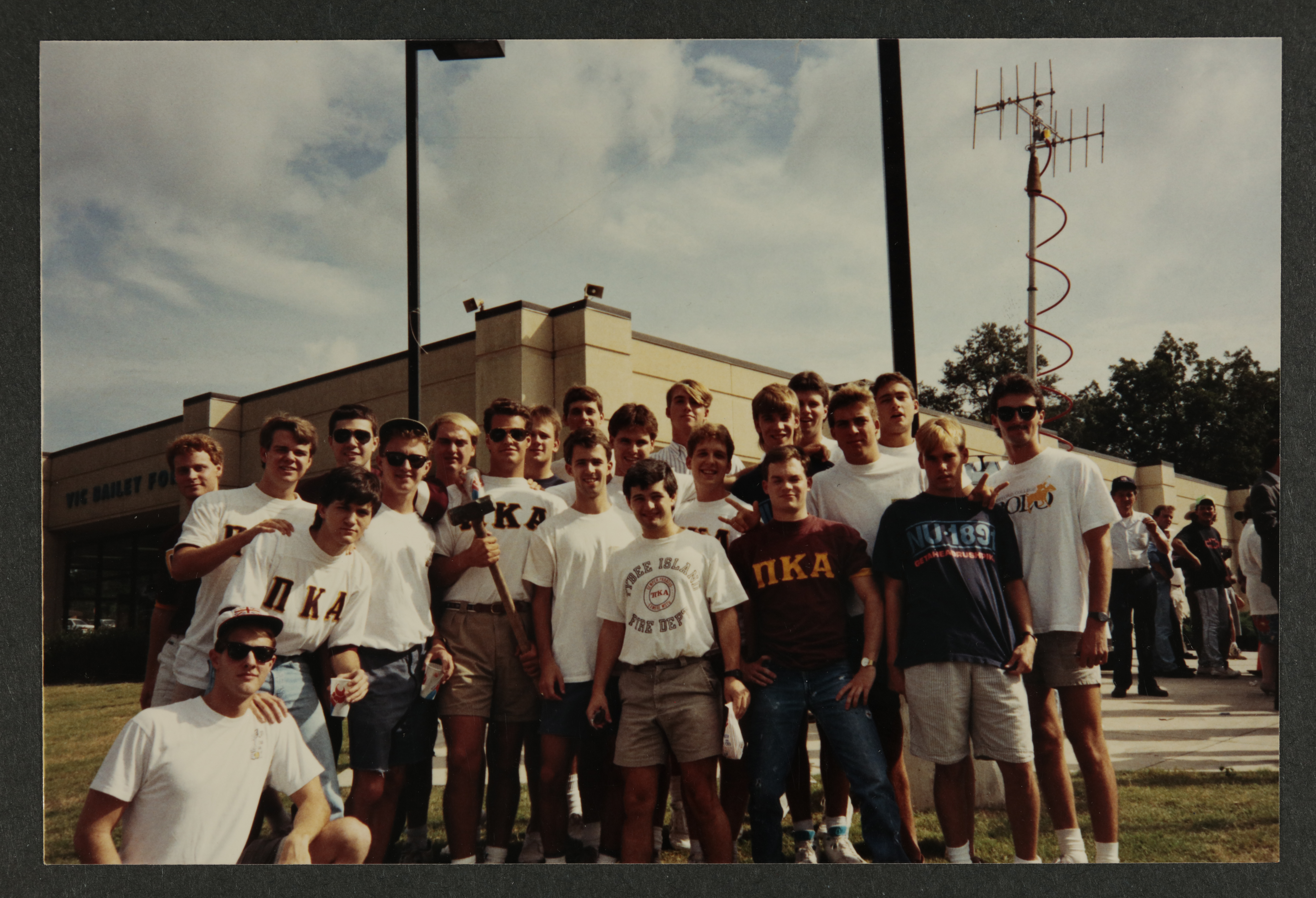 Nu Chapter Members at Car Dealership Publicity Stunt Photograph