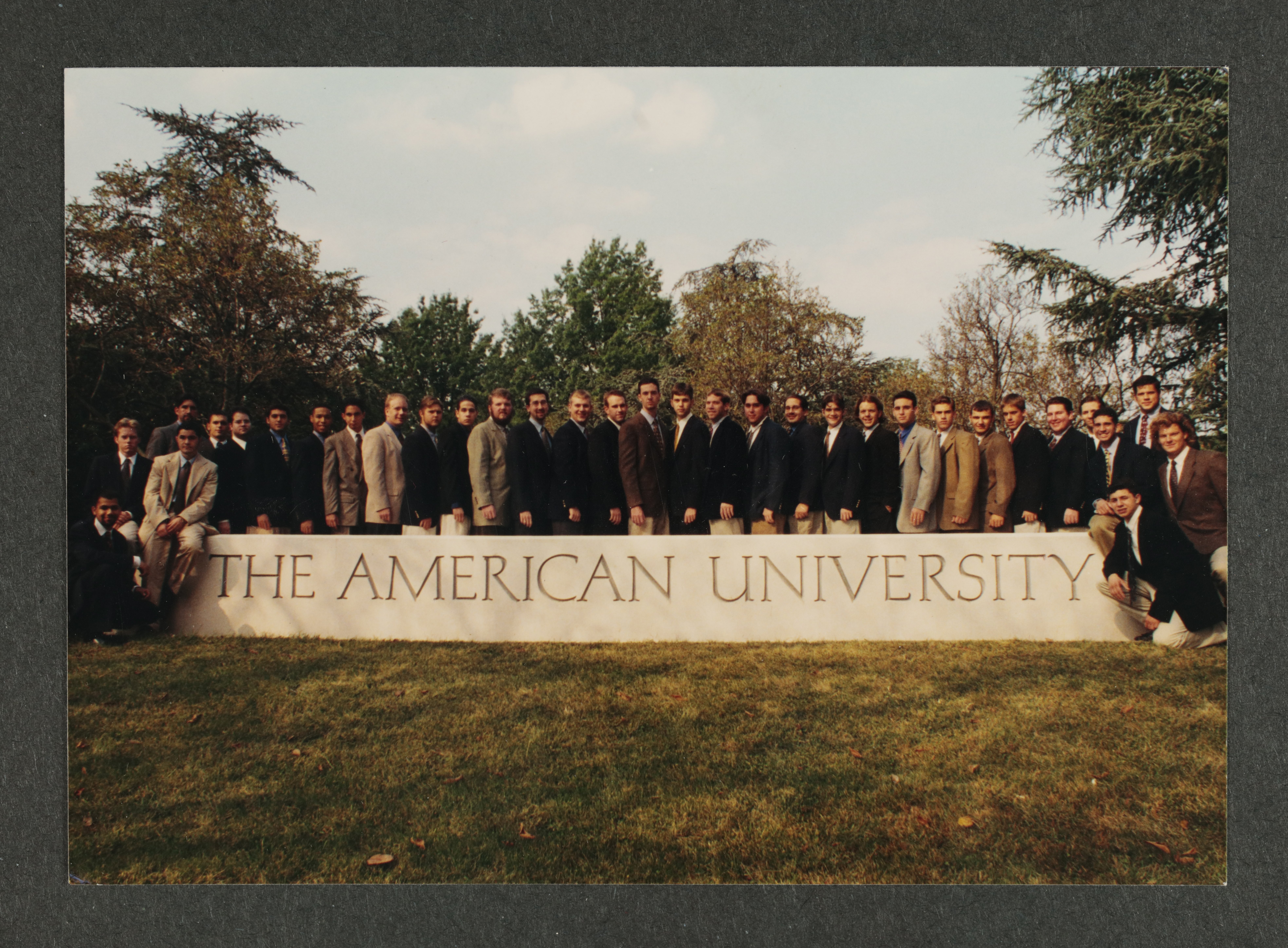 Kappa Upsilon Chapter with American University Sign Photograph, October 1997