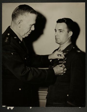 Paul W. Thompson Receiving Award from Gen. Marshall Photograph, c. 1940-1946