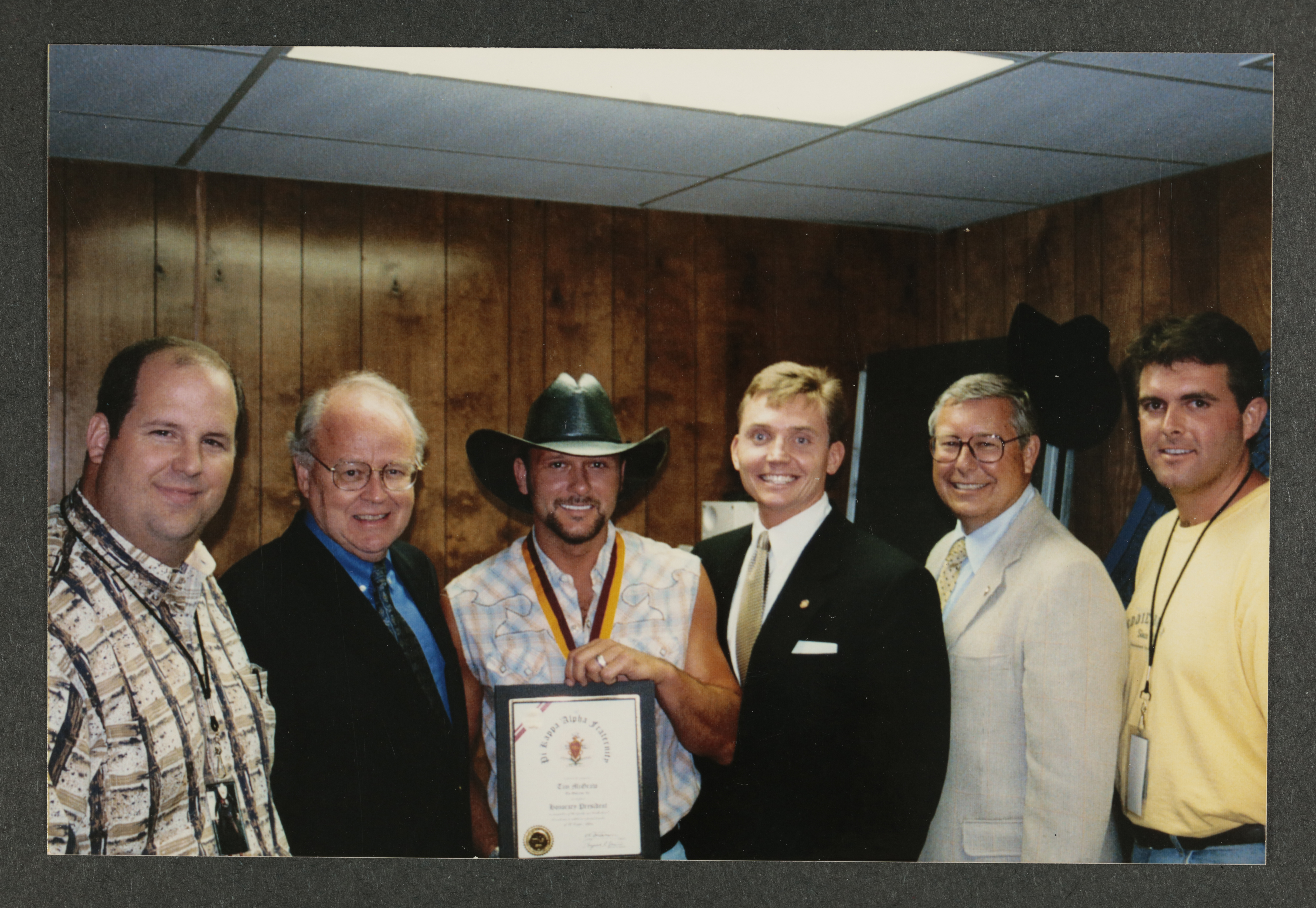 Tim McGraw and Five Pikes With Plaque Photograph