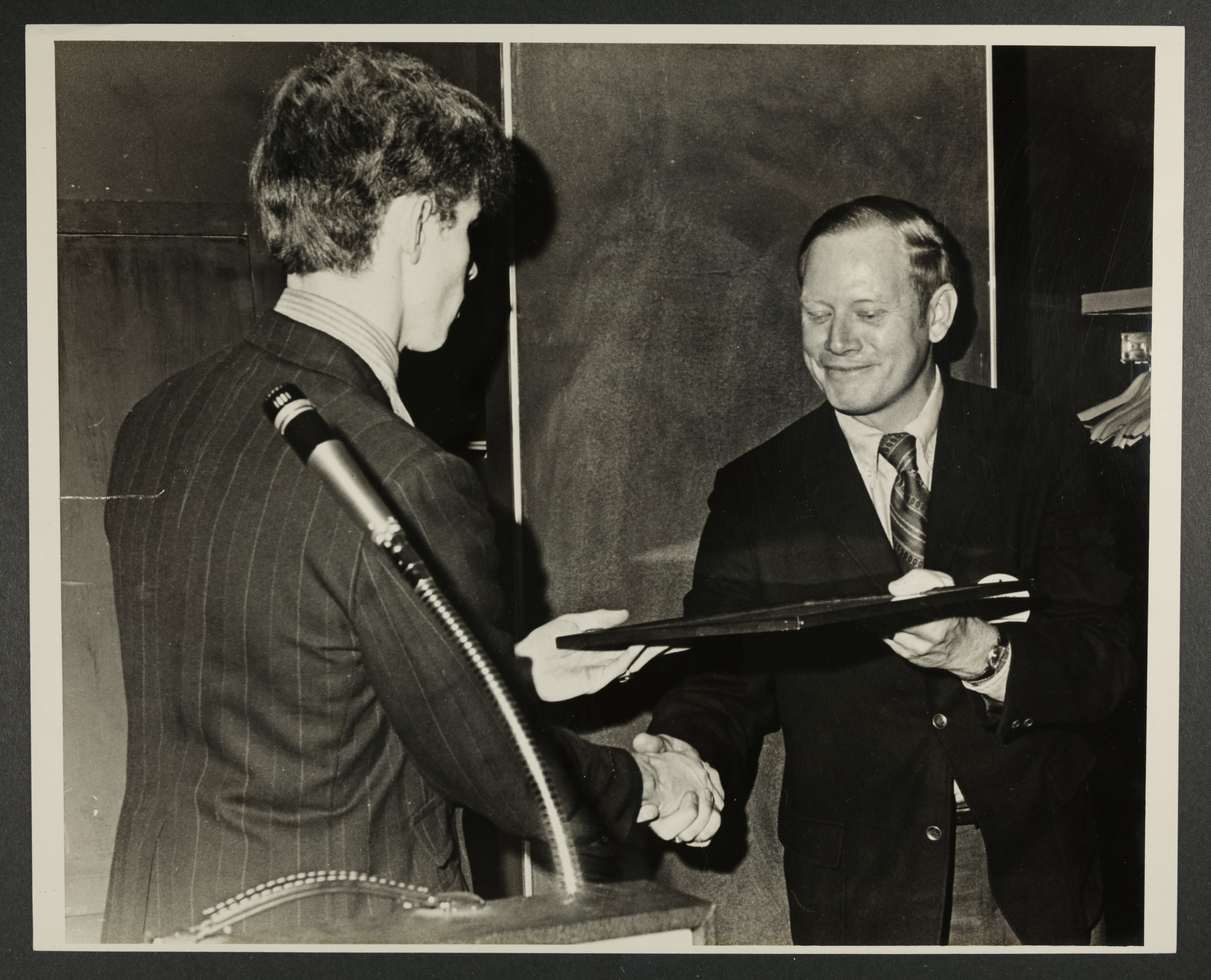 John Layton Receiving Distinguished Service Award from John Donovan Photograph
