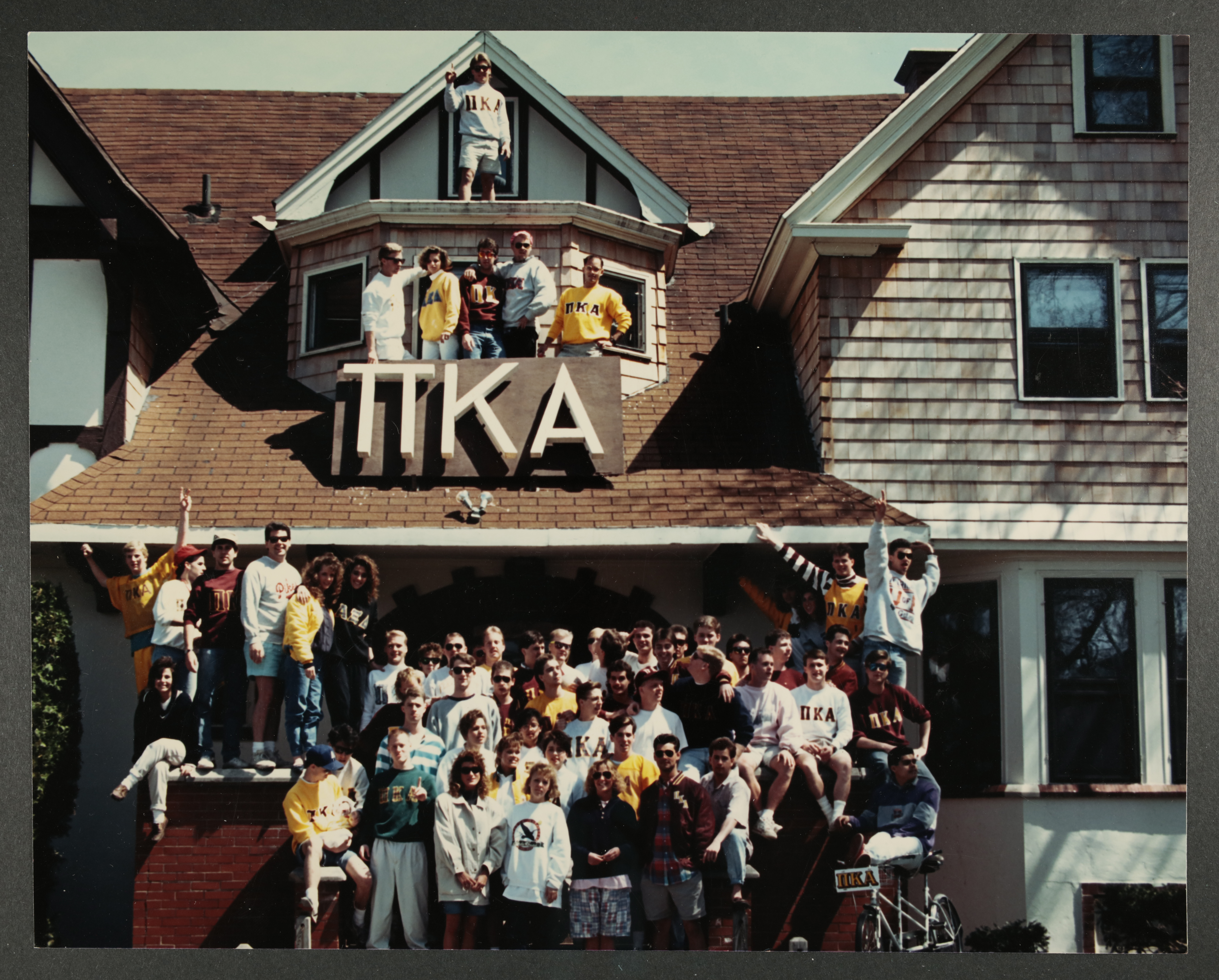 Zeta Kappa Chapter Members Outside Chapter House Photograph