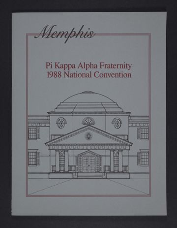 Pi Kappa Alpha Fraternity 1988 National Convention Program, August 13-17, 1988