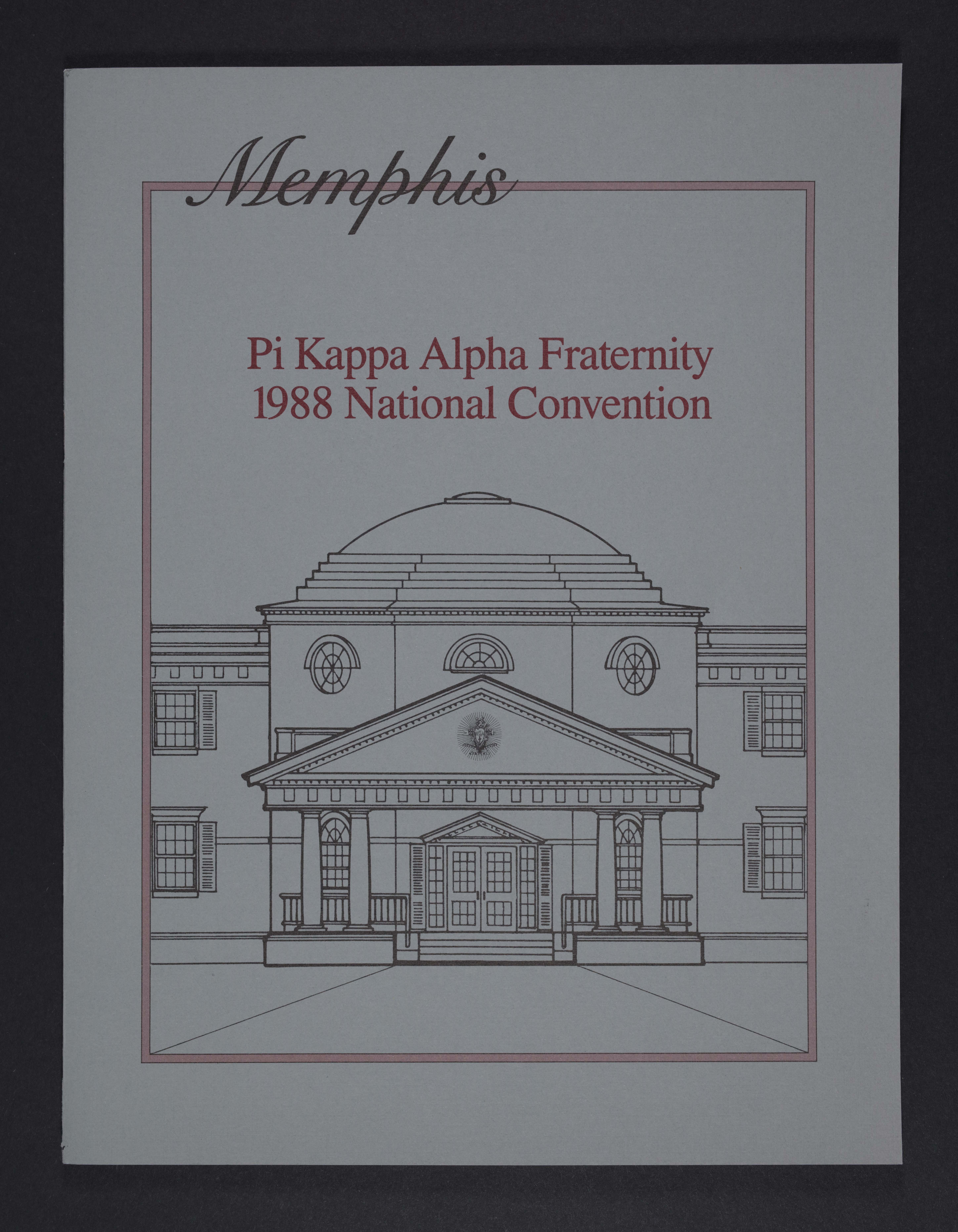 Pi Kappa Alpha Fraternity 1988 National Convention Program, August 13-17, 1988