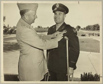 Unidentified Wounded Soldier Receiving Award Photograph
