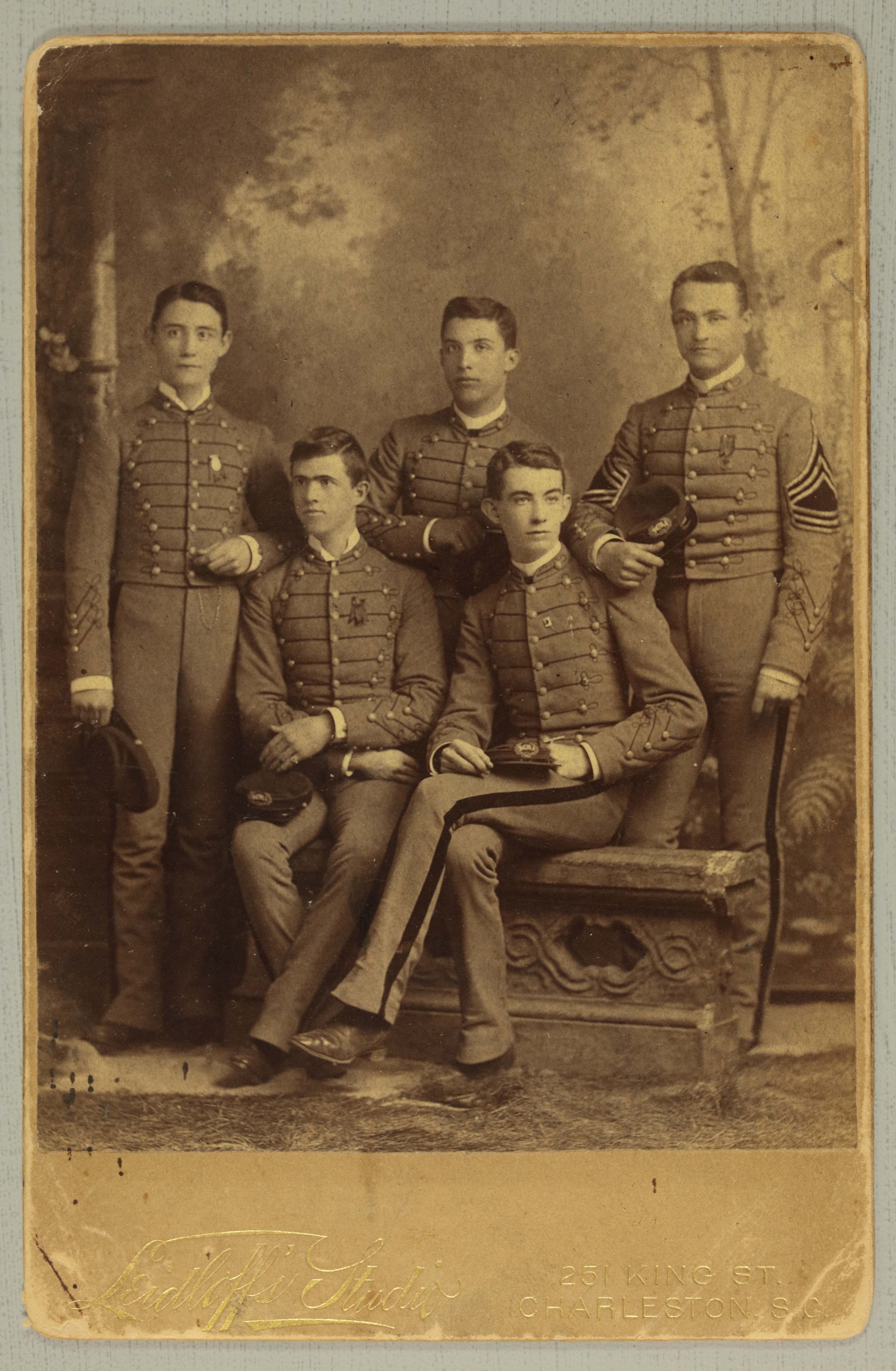 Five Lambda Chapter Pikes Cabinet Card, 1889