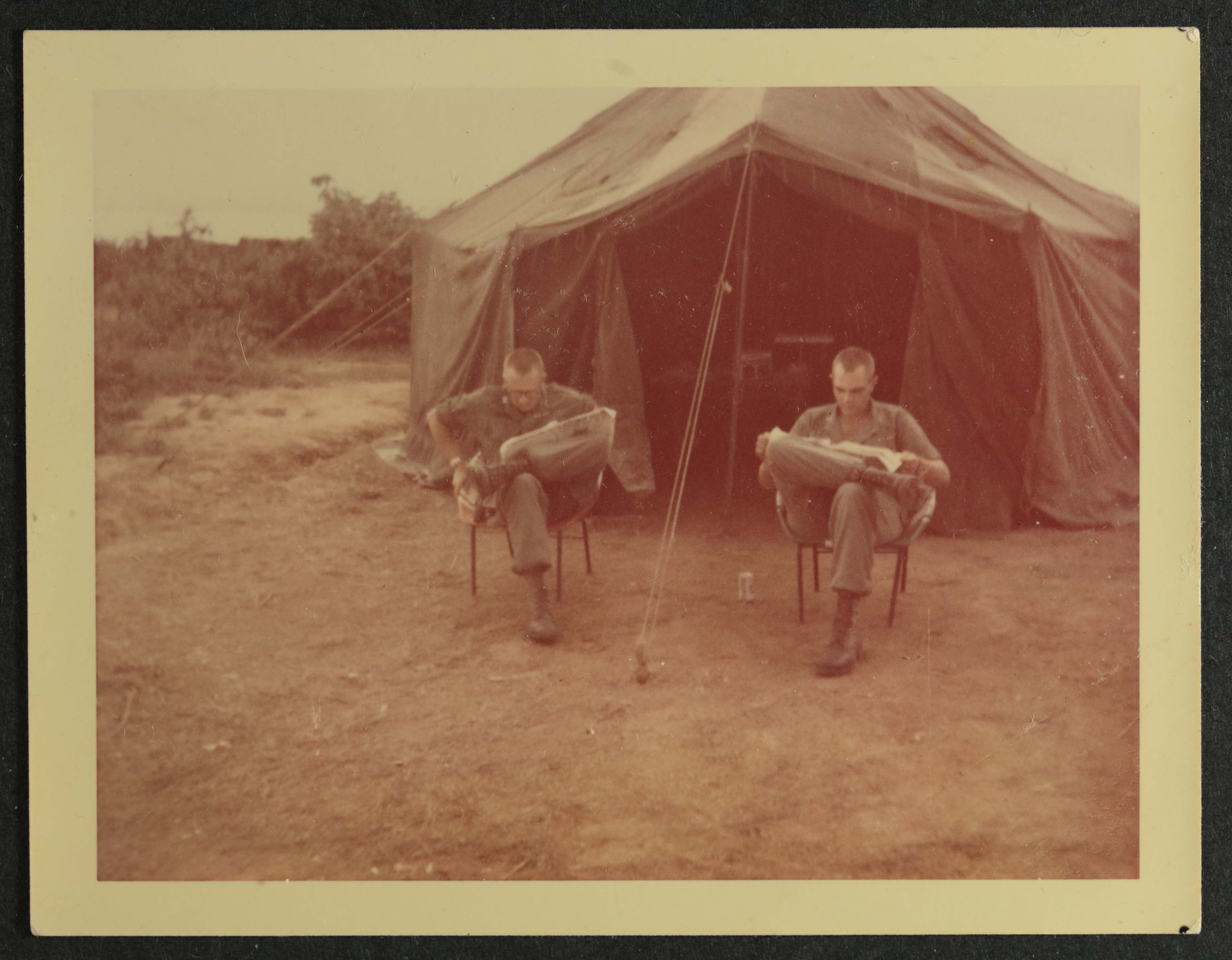 Paul Eklund and Unidentified in Bien Hoa Photograph, c. 1965