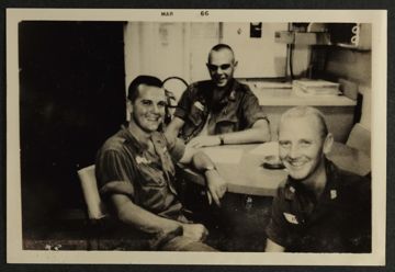 Stone, Eklund, and Hollis Aboard the USS Henry County Photograph, September 25, 1965