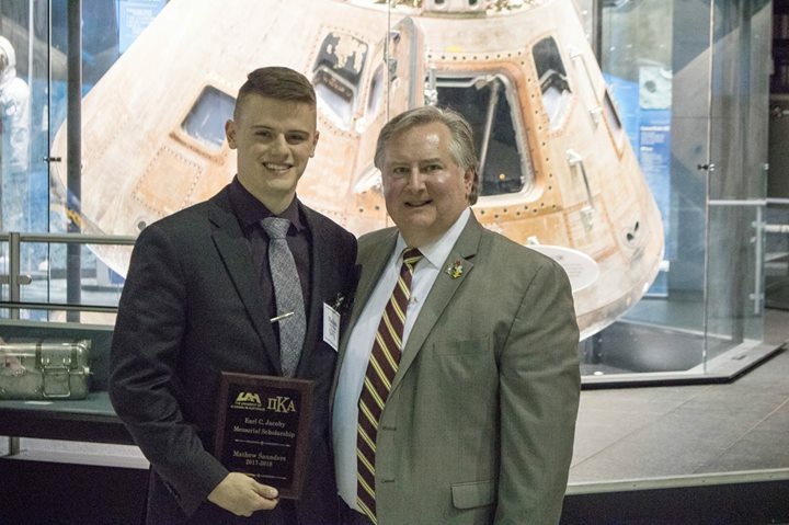 Two Unidentified Pikes with Earl C. Jacoby Memorial Scholarship Award at the HAAA 150th Founders' Day Celebration Photograph, 2018