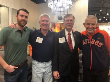 M. Phelan, D. Phelan, Babin and McIngvale at the Houston Beta Mu 150th Founders Day Celebration Photograph, 2018