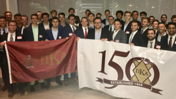 Gamma Omega Colony with 150th Anniversary Flag Photograph, 2018