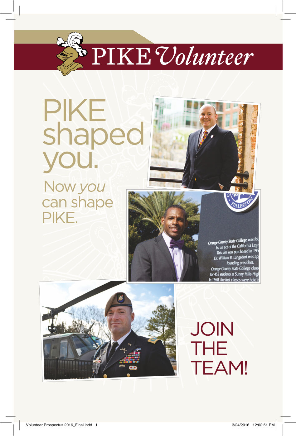 PIKE Volunteer Prospectus Brochure, March 24, 2016