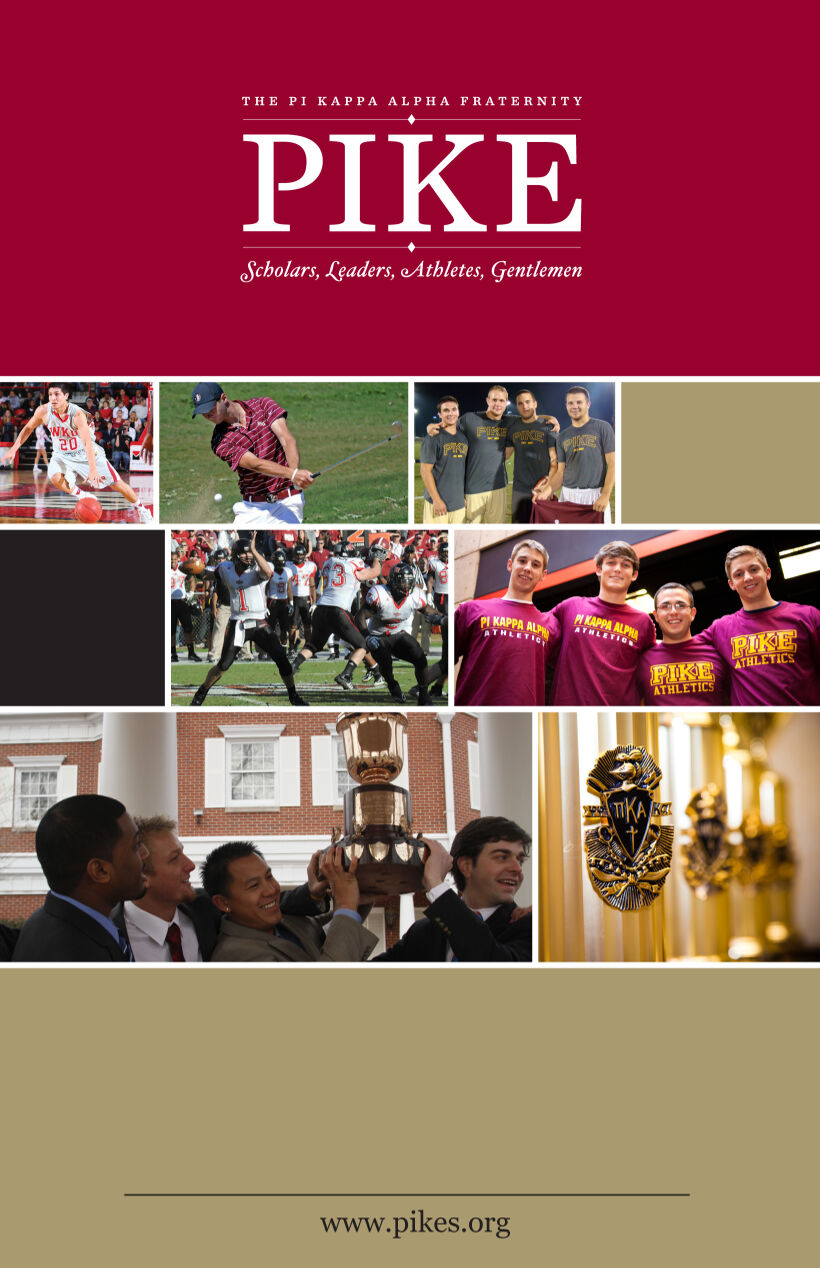 The Pi Kappa Alpha Fraternity: Pike Brochure