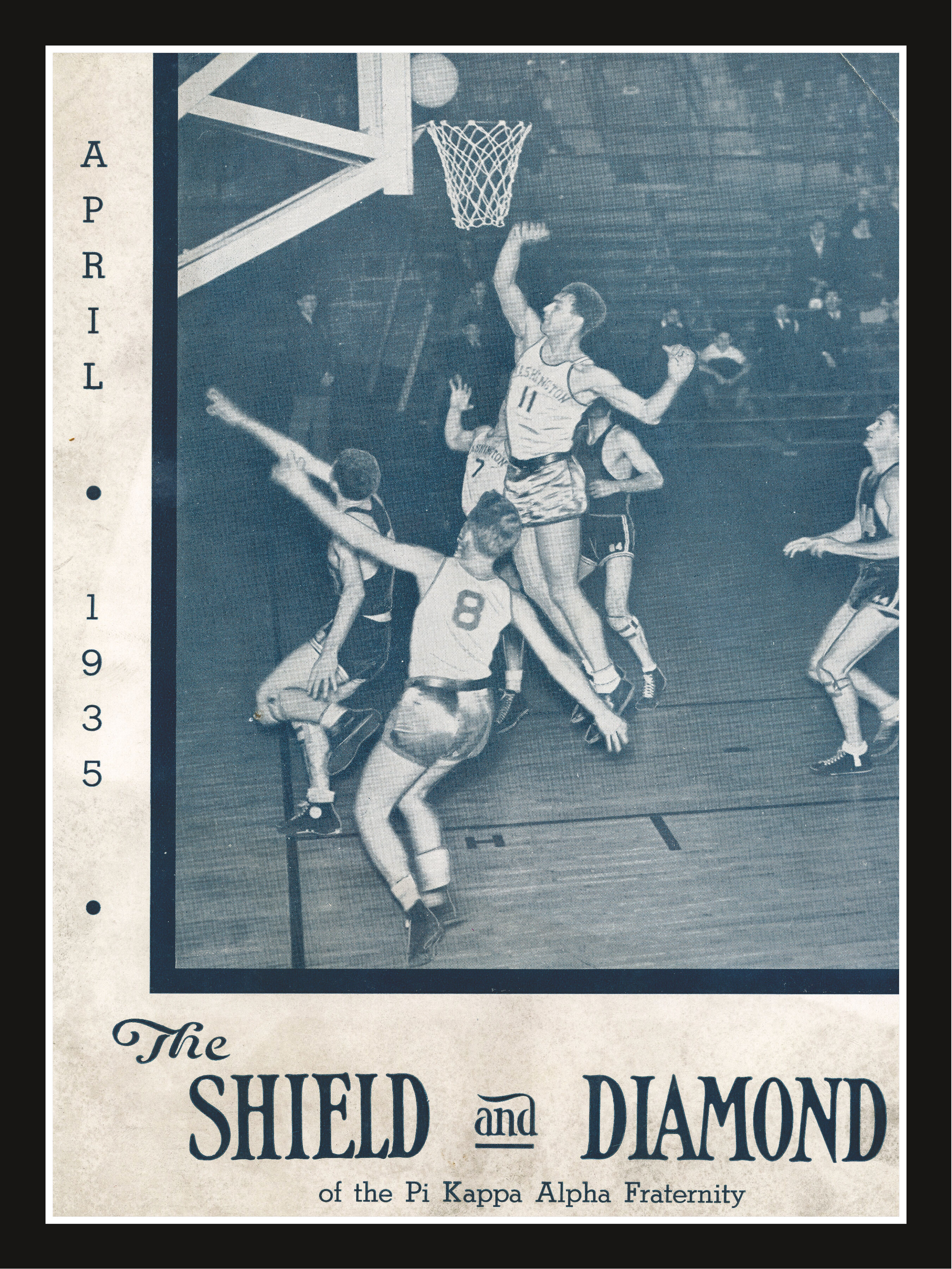 The Shield and Diamond Basketball Cover Poster, April 1935
