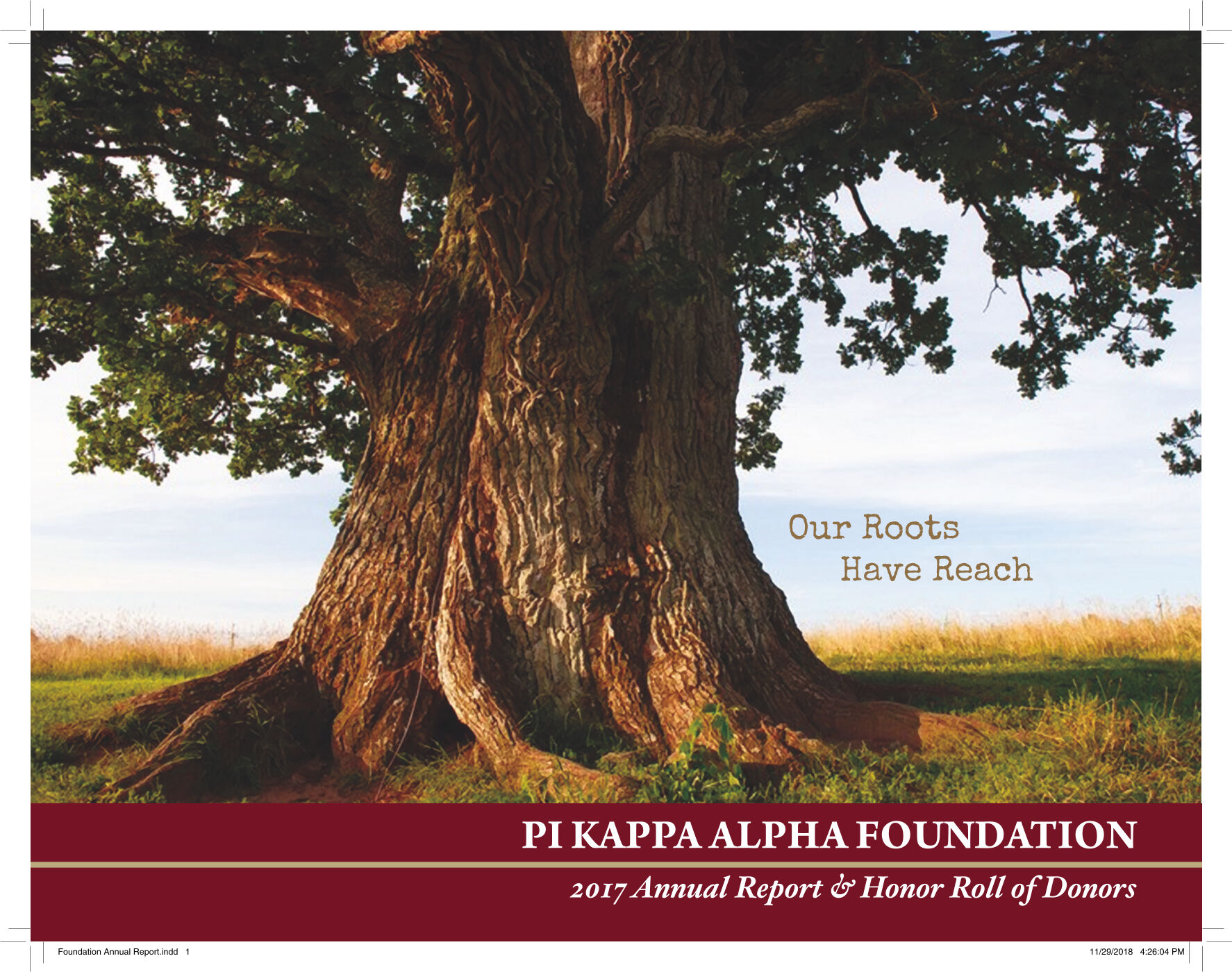 Pi Kappa Alpha Foundation Annual Report and Honor Roll of Donors, 2017