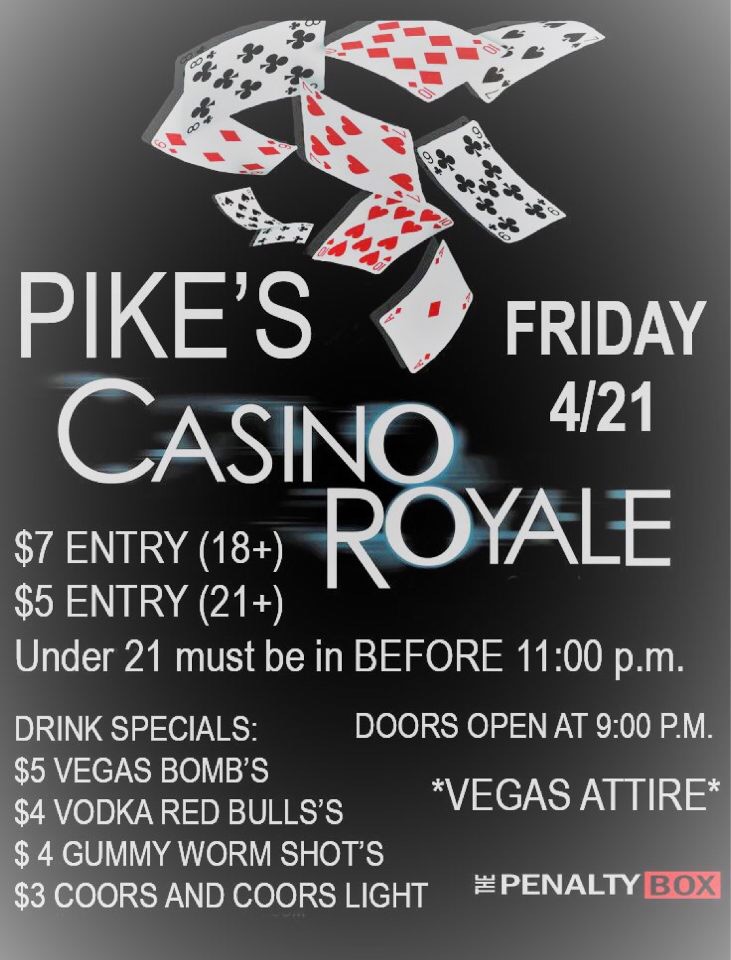PIKE's Casino Royale Event Flier