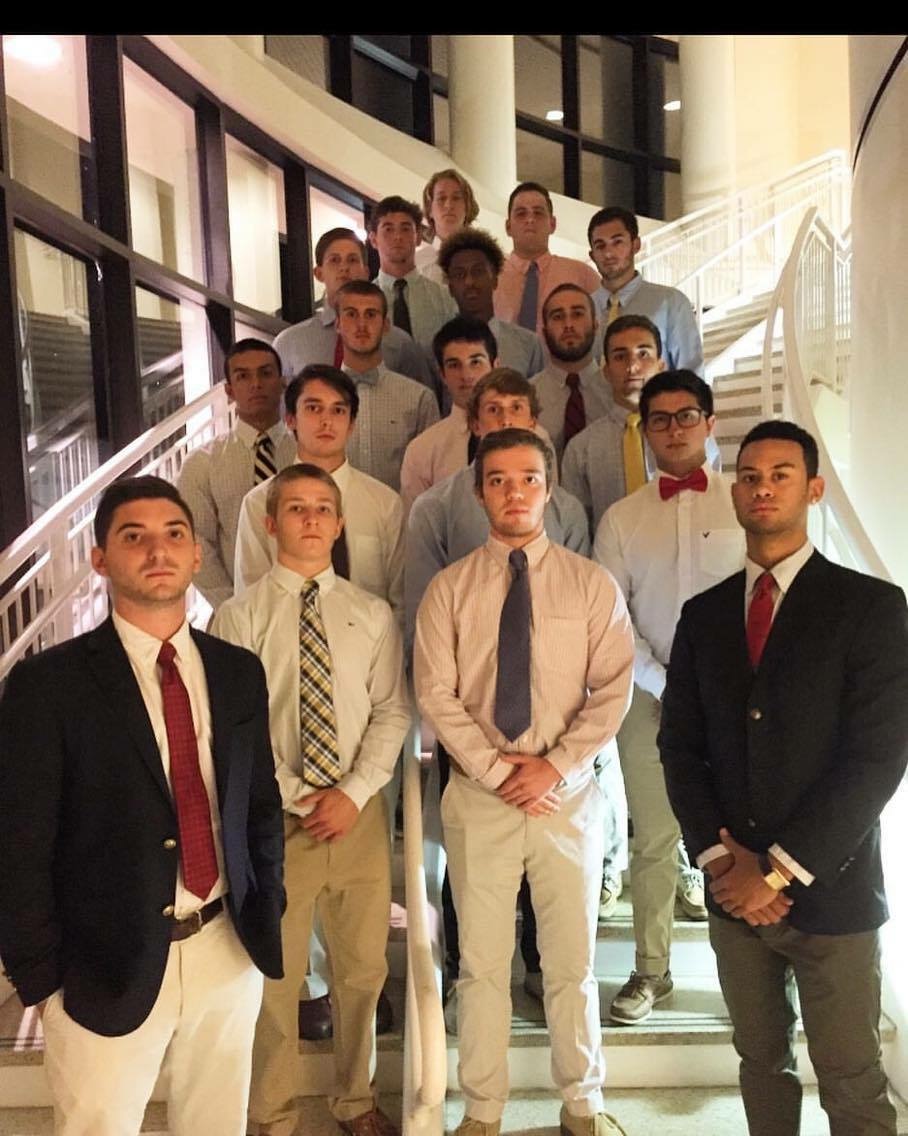 Eighteen Unidentified Lambda Chi Chapter Members Photograph