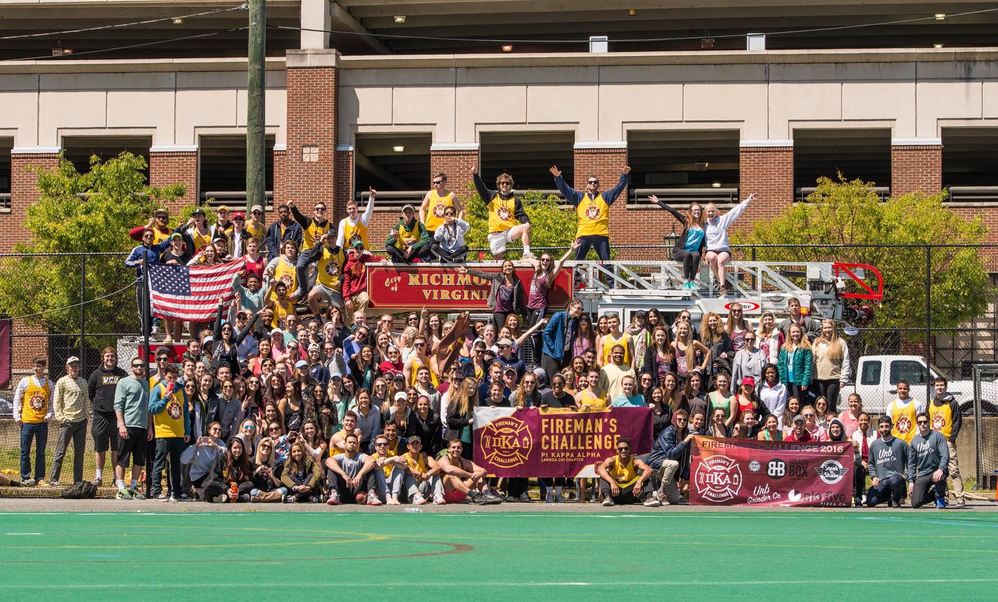Lambda Chi Chapter Participates in the Fireman's Challenge Photograph
