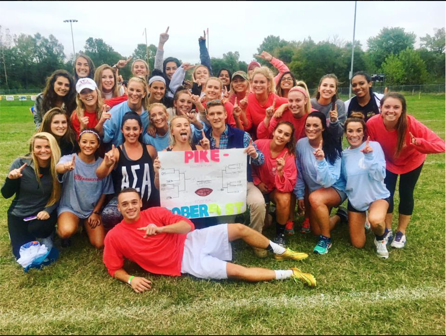 Participants in the Pike Powderpuff Football Tournament Photograph