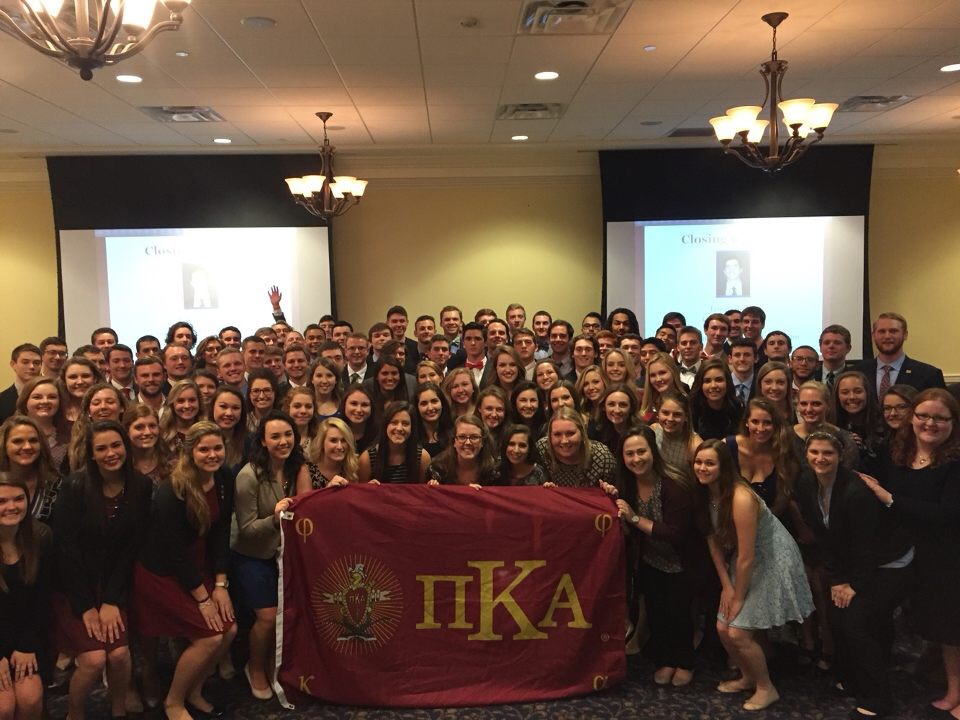 Mu Rho Chapter Members with Members of a Women's Fraternity Photograph