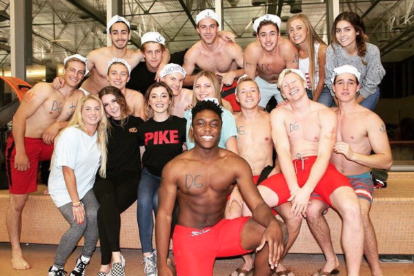 Group of Alpha Tau Pikes At A Swimming Pool Photograph