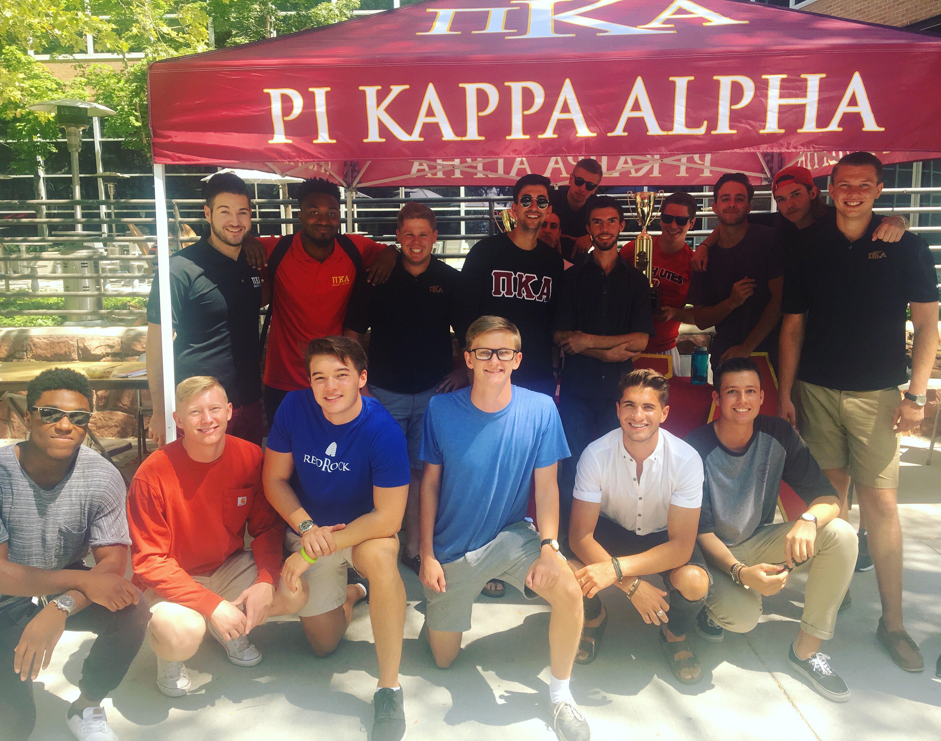 Alpha Tau Chapter Members Table for Pike Photograph