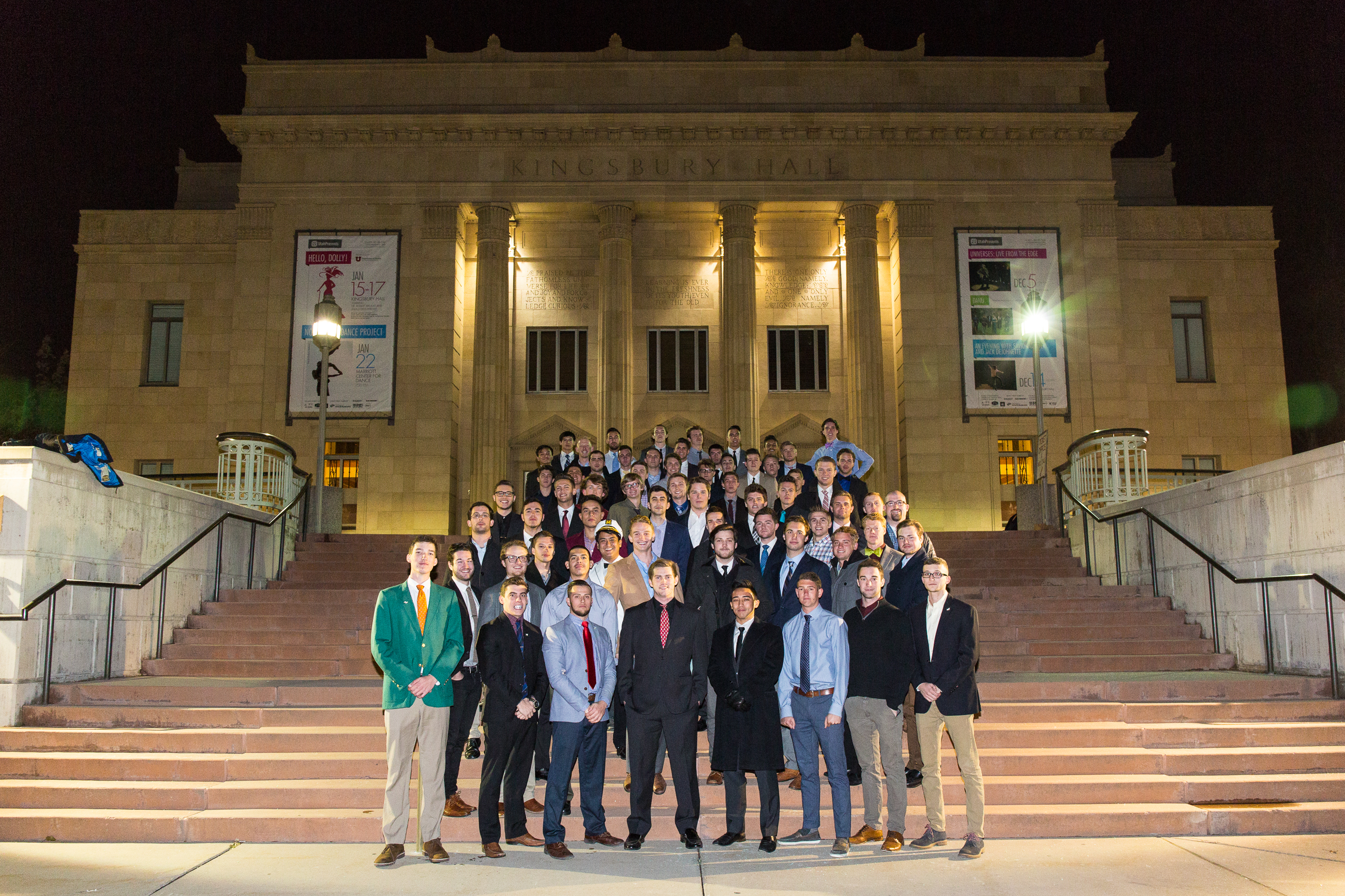 Alpha Tau Chapter Members In Front of Kingsbury Hall Photograph