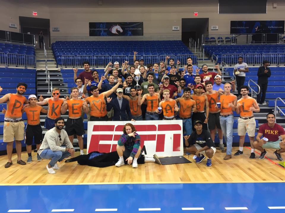 Eta Upsilon Chapter Members Attend A University Volleyball Game Photograph